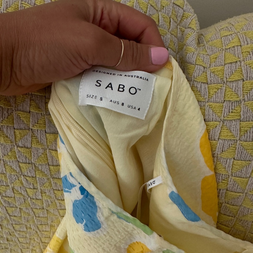 Sabo Skirt Yellow and Blue Floral Maxi Skirt & Corset Top S/M - Picture 8 of 8